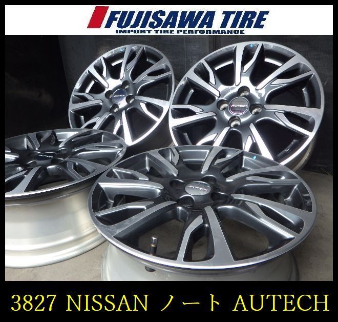 3827】B送料無料△NISSAN ノート純正 AUTECH△16x6.5J 4穴 100 +46△4