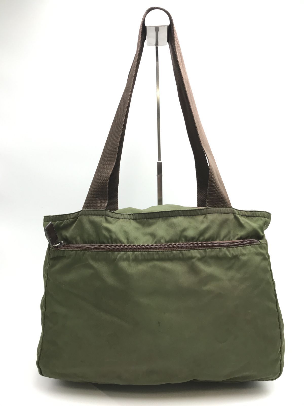 PRADA プラダ テスートナイロン トートバッグ ショルダー カーキ 