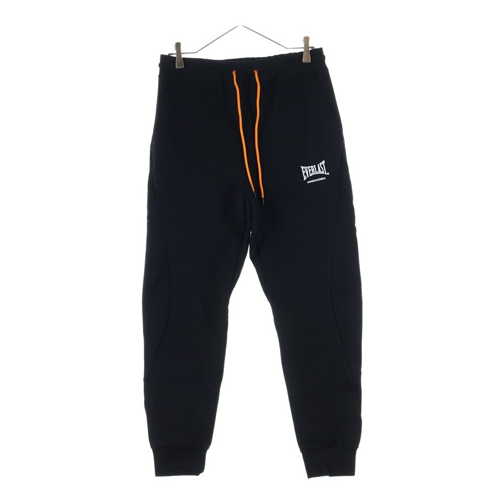 WIND AND SEA (ウィンダンシー) ×EVERLAST Jogger Pants エバーラスト ロゴプリント ジョガーパンツ ブラック WDS-EVR-05
