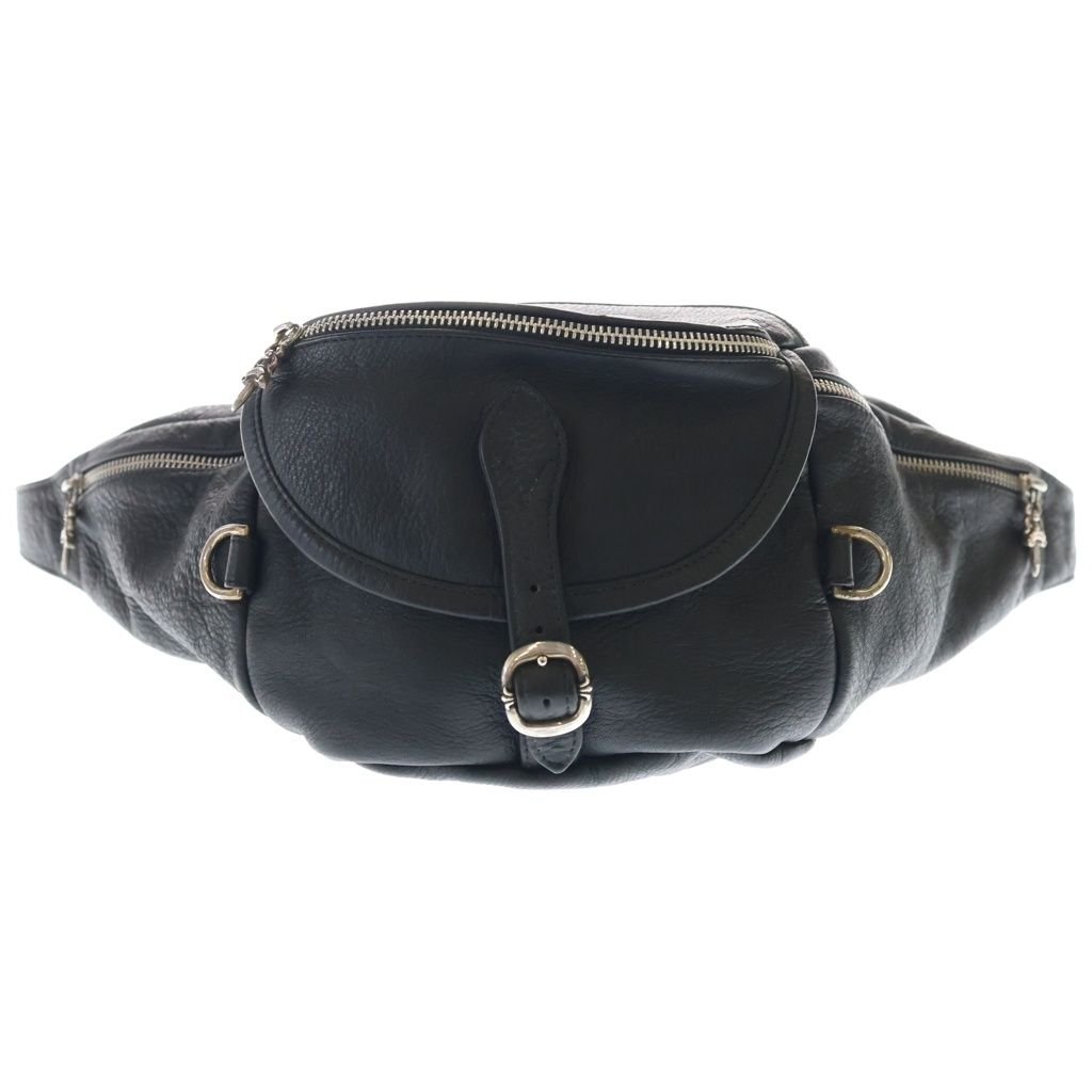 CHROME HEARTS (クロムハーツ) #1 SNAT PACK スナットパック ダガージップ ガンスリンガーベルト レザーウエストバッグ ブラック BCA378