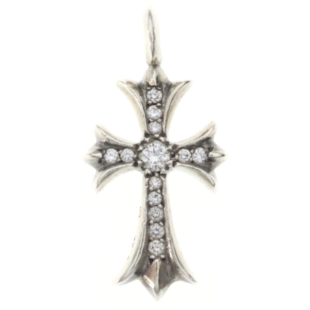 CHROME HEARTS (クロムハーツ) TNY CRSF P/DIA タイニーファットクロス PAVEダイヤ ペンダントトップ シルバー BCA323