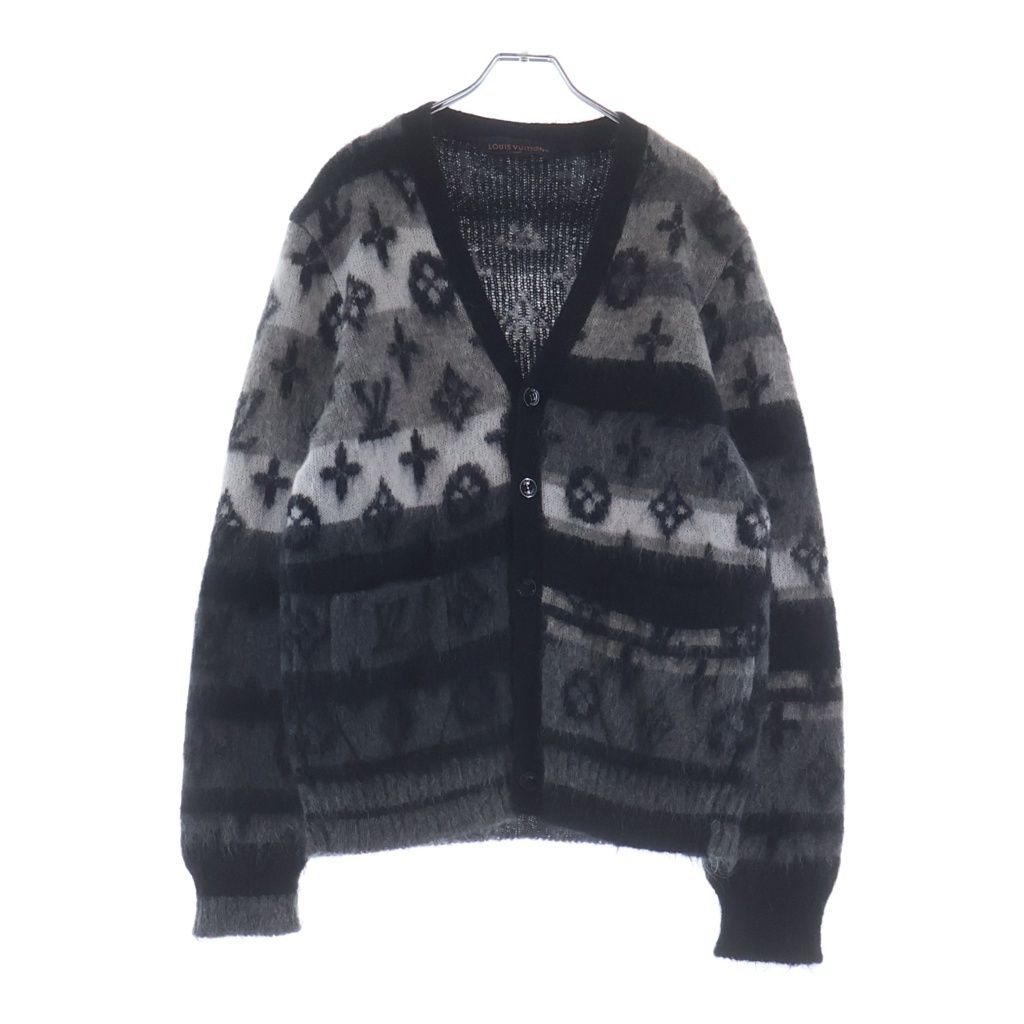 LOUIS VUITTON (ルイヴィトン) RM241MQ NE5 HQN46W モノグラム モヘア カーディガン ブラック #S