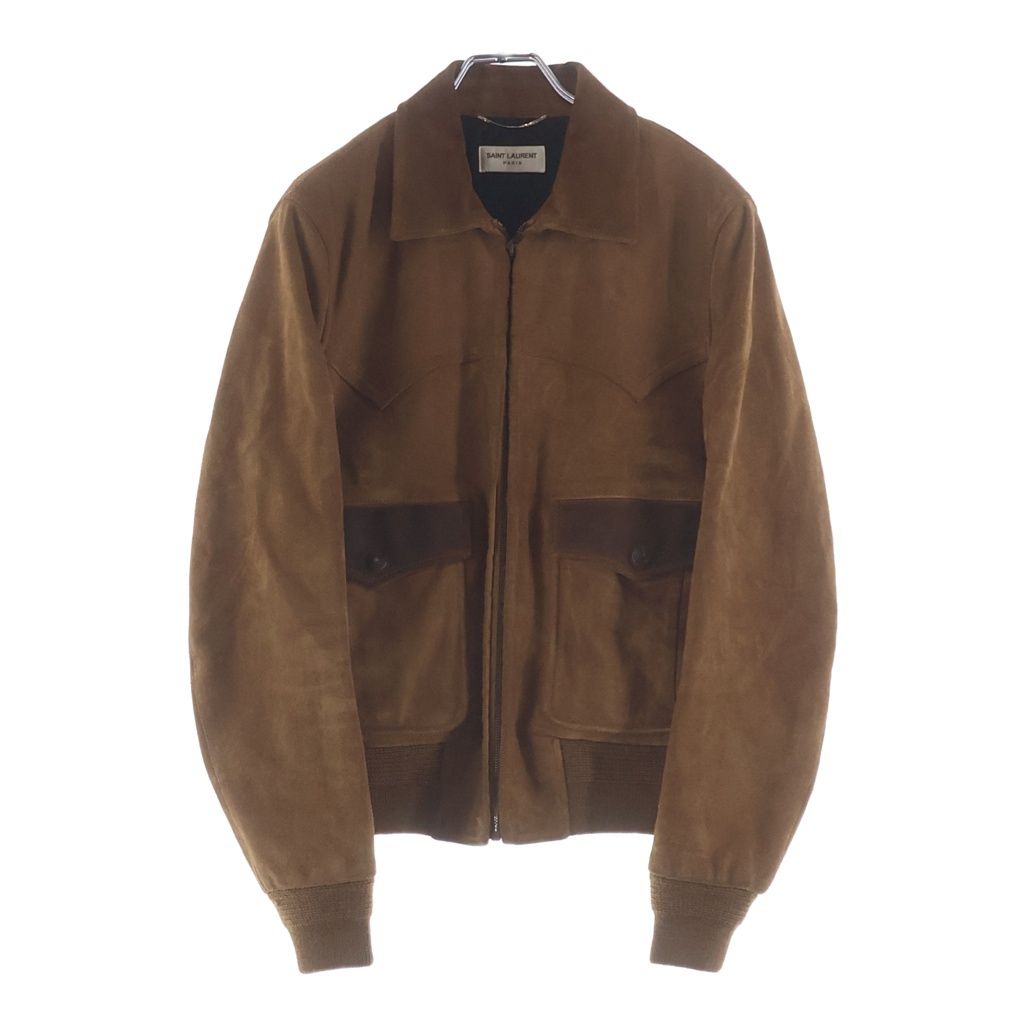 SAINT LAURENT PARIS (サンローランパリ) 15aw ボンバージャケット エディ期 スエード ブラウン