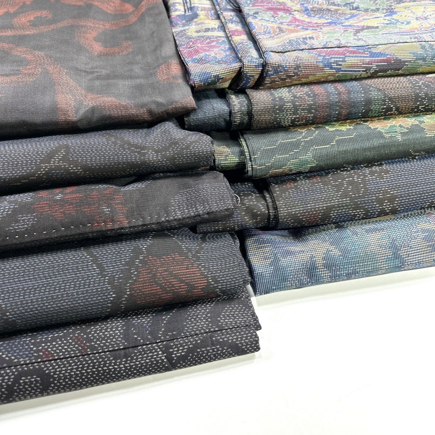 大島紬 10枚 正絹 着物まとめ売り【E162】同梱購入歓迎 リメイク用