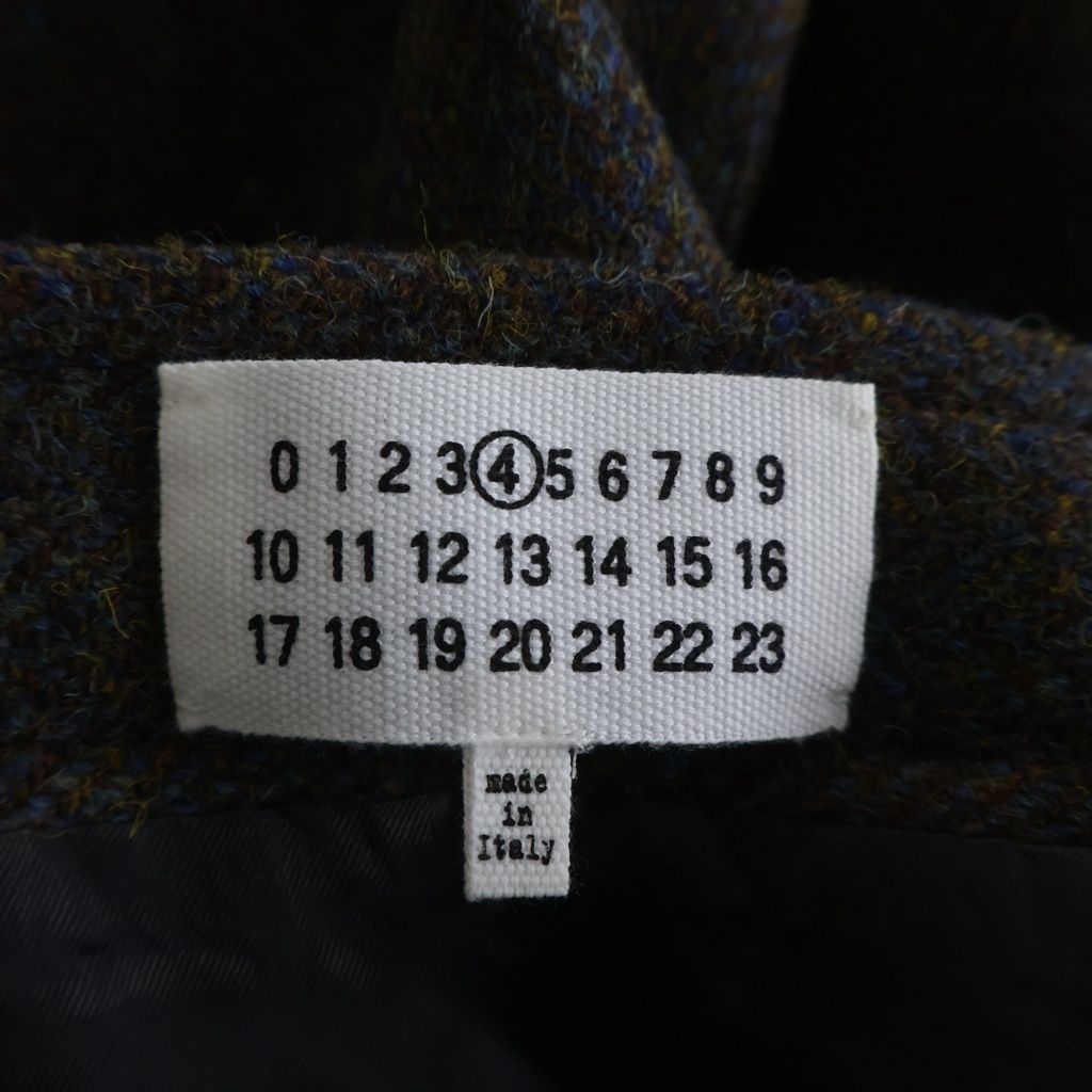 Maison Margiela 4 (メゾンマルジェラ) 17AW ウールツイード スリット ロングスカート ブラウン レディース S51MA0281 S48070
