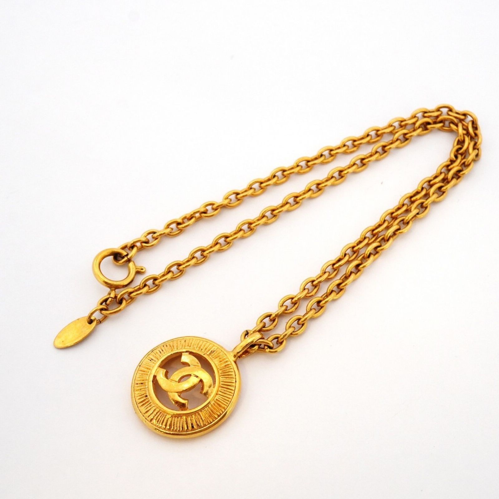 シャネル(Chanel) シャネル ネックレス ココマーク サークル GPメッキ 