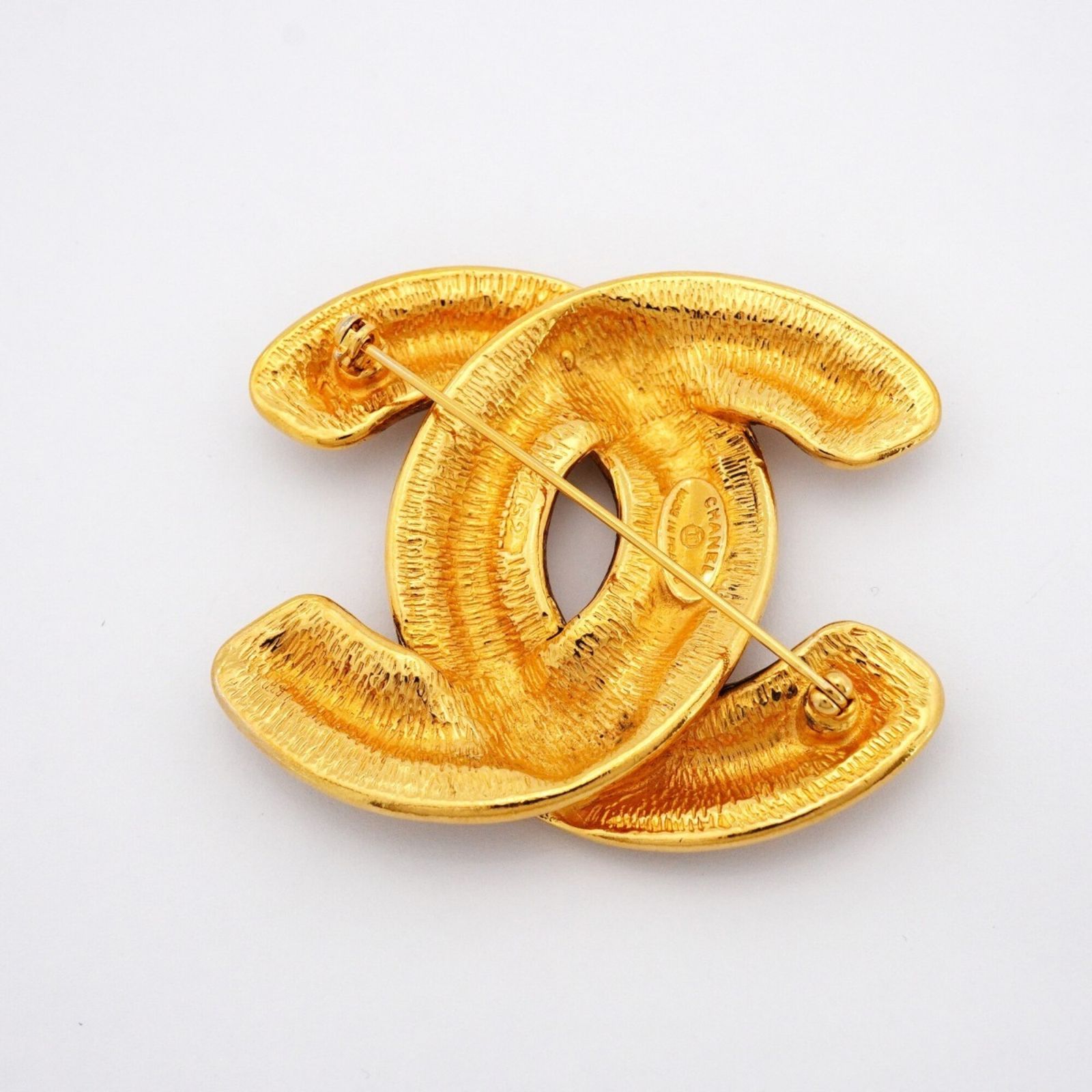 シャネル(Chanel) シャネル ブローチ ココマーク マトラッセ GPメッキ