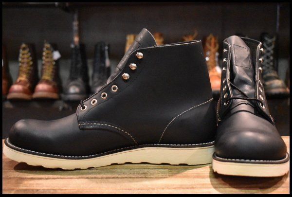 【11D 未使用 16年】レッドウィング 8165 アイリッシュセッター 黒 ブラッククローム プレーントゥ 編み上げ ブーツ redwing HOPESMORE【GE168】