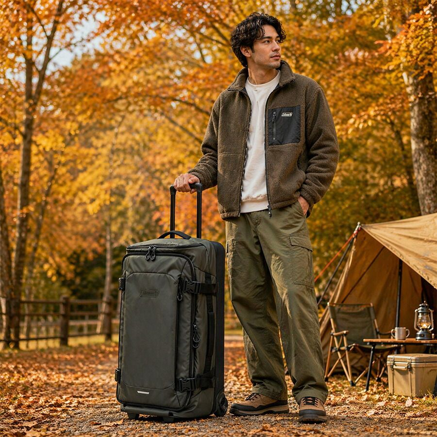 Coleman ボストンキャリー キャリーバッグ 80L 大容量 宿泊 旅行 使いやすい シンプル アウトドア メンズ レディース ギフト プレゼント ブラック 60011
