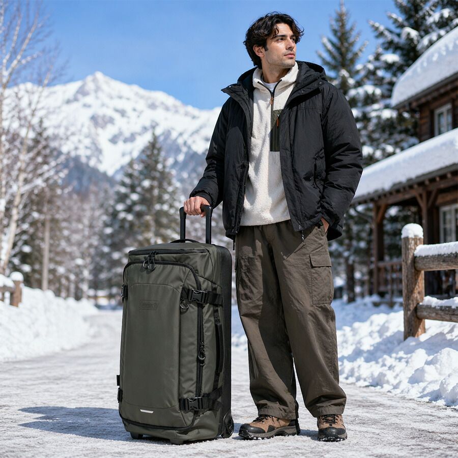 Coleman ボストンキャリー キャリーバッグ 80L 大容量 宿泊 旅行 使いやすい シンプル アウトドア メンズ レディース ギフト プレゼント ブラック 60011
