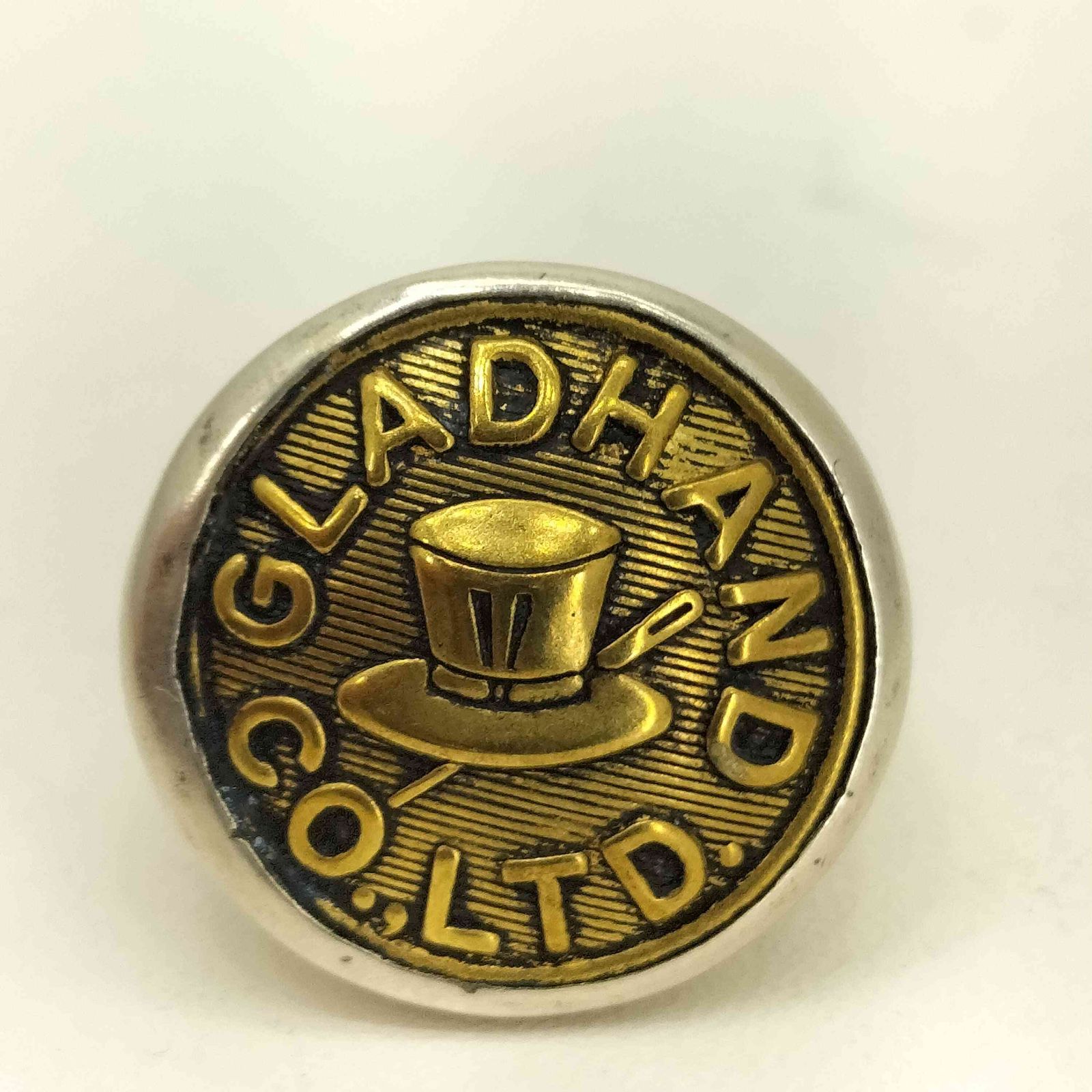 グラッドハンド GLADHAND BUTTON RING HAT STERLING刻印 ボタン ハット