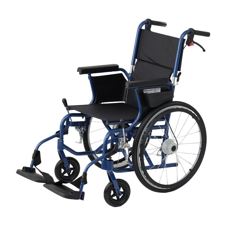 SWANY スワニーミニ 自走式車いす 車椅子 車いす 自走式 介助 世界最小 軽量 コンパクト 折り畳み 小回り 持ち運び 福祉用具 ギフト プレゼント シルバー w804