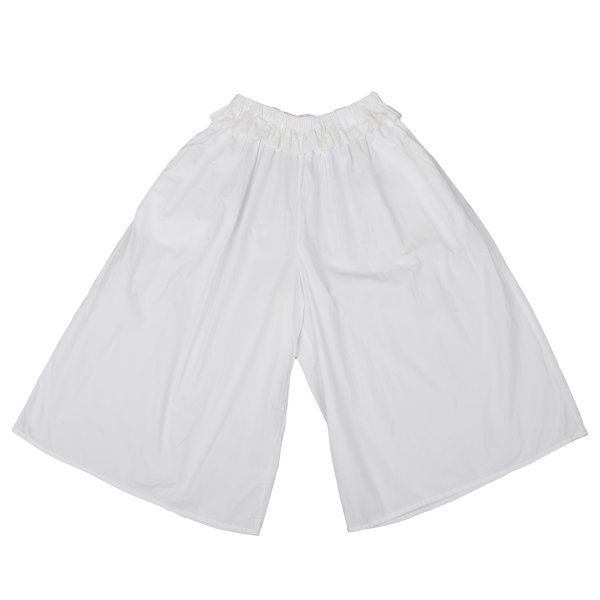 イッセイミヤケISSEY MIYAKE ポリシワ加工ワイドクロップドパンツ 白2