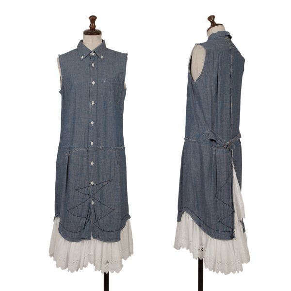 JUNYA WATANABE ノースリーブシャツワンピース ジュンヤワタナベ コムデギャルソン デニムJUNYA WATANABE COMME des
