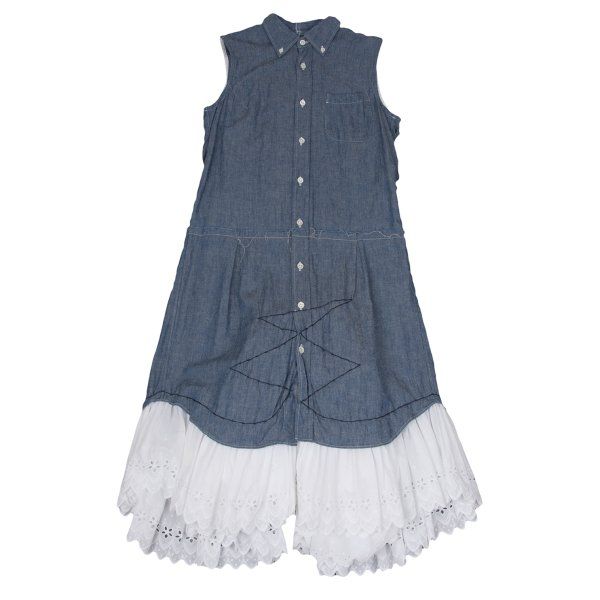 JUNYA WATANABE ノースリーブシャツワンピース ジュンヤワタナベ コムデギャルソン デニムJUNYA WATANABE COMME des