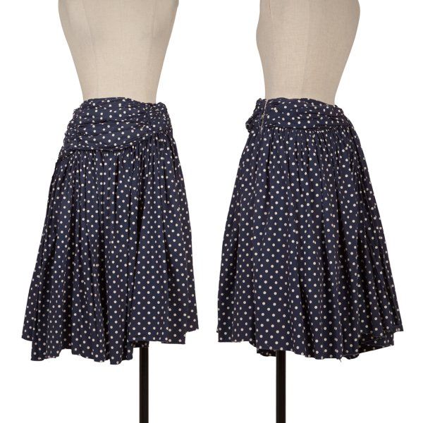 コムデギャルソンCOMME des GARCONS ドットプリントギャザーデザイン