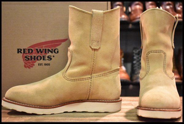 【7.5E 箱付 美品 25年】レッドウィング 8168 スエード ペコス ホーソーン アビレーン ラフアウト ブーツ redwing pecos HOPESMORE【GE174】