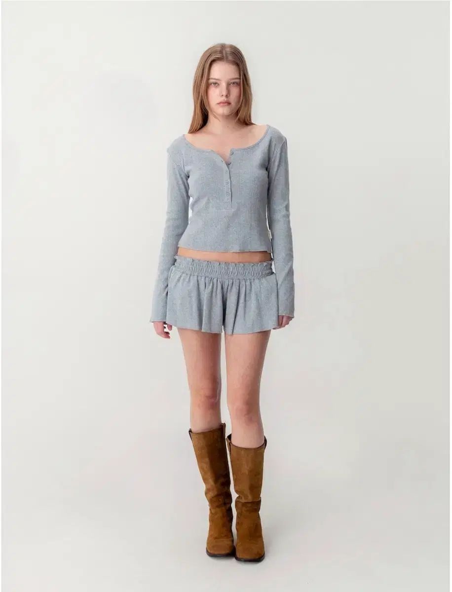 新品 グロウニー HONEY EYELET SHORTS (GRAY)