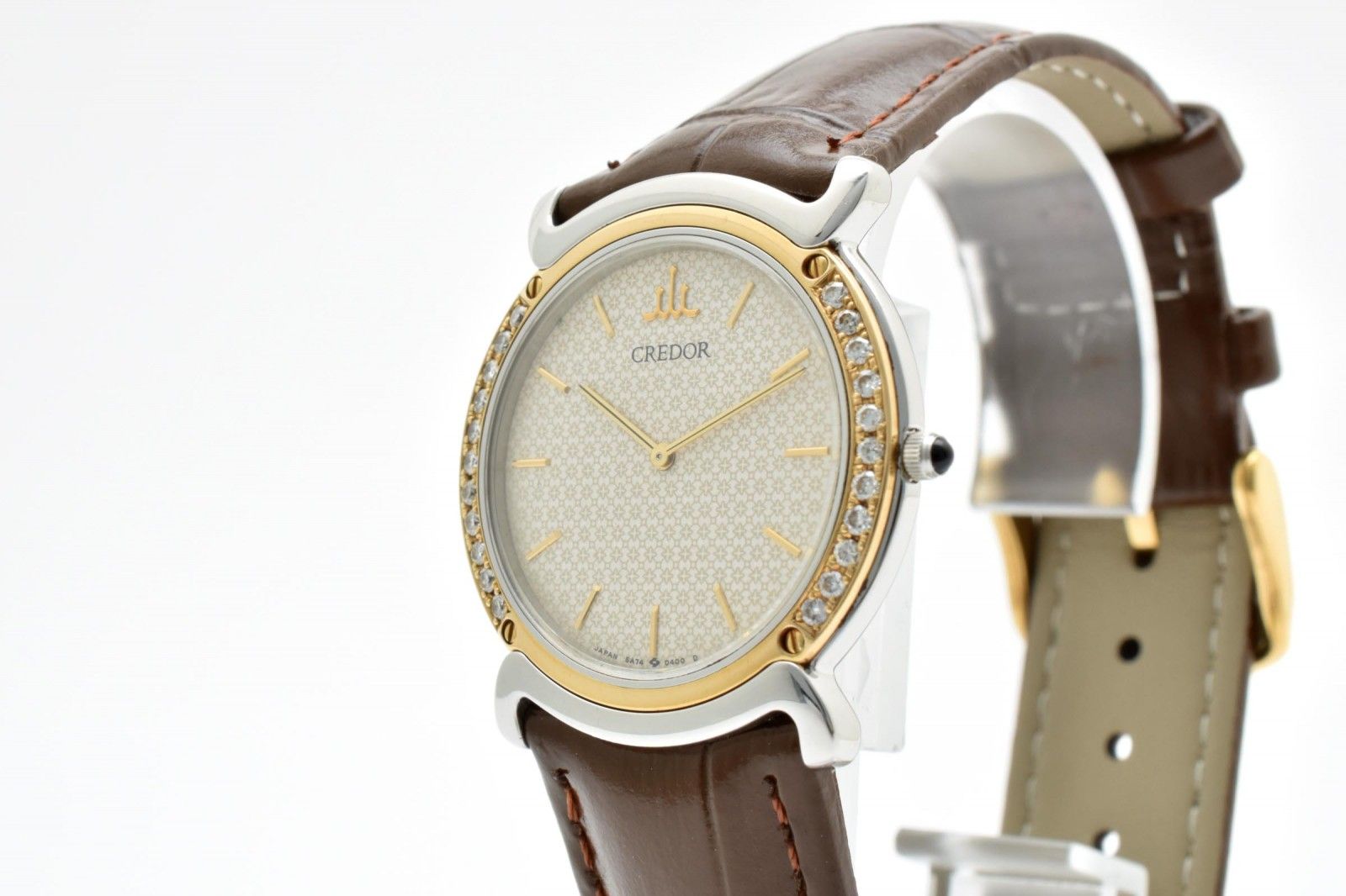セイコー SEIKO CREDOR 5A74-0190 18K 18KT メンズ腕時計 クレドール 