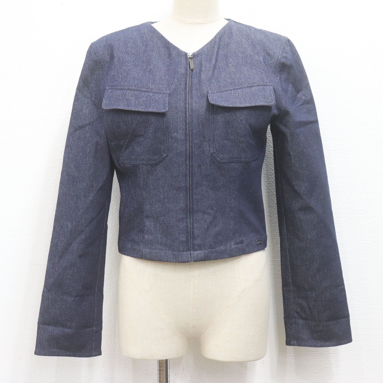 ITYBTG8FIDTM CHANEL シャネル 00C クルーズコレクション IDENTFICATION ラメデニム ジャケット レディース サイズ38
