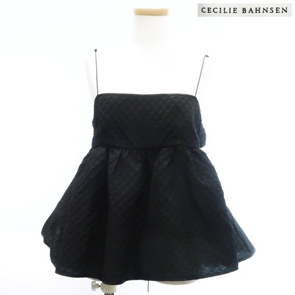 Cecilie Bahnsen キャミソールビスチェ Selena セレナトップ UK8 ブラック 黒 カットソー EDI-0013 セシリーバンセン CECILIE BAHNSEN ◆送料込◆質屋-11978