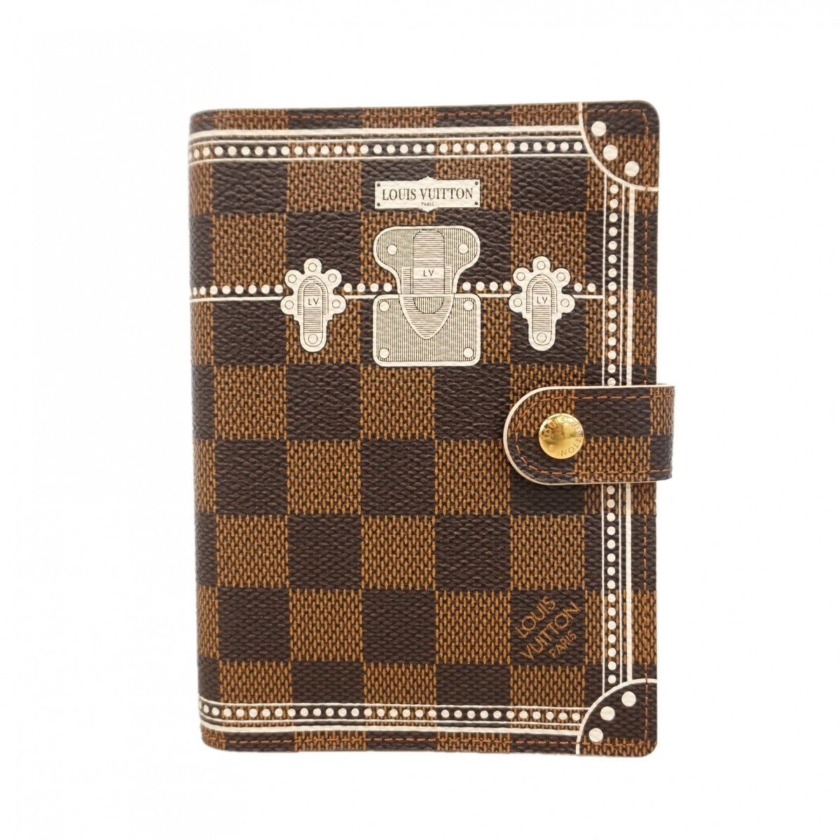 【6ec1870-k】ルイヴィトン 手帳カバー ダミエ アジェンダPM マル R20968 エベヌ【中古】メンズ レディース ユニセックス