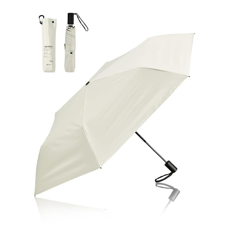 【新品】 KIZAWA 日傘 メンズ 晴雨兼用 ワンタッチ自動開閉 逆戻り防止 軽量 カラビナ付き 男性向けデザイン 折りたたみ傘 uvカット 100 遮光 折り畳み傘 完全遮光 5級撥水 レディース 遮熱 おりたたみ傘 丈夫 暑さ対策 風に強い (親骨53c