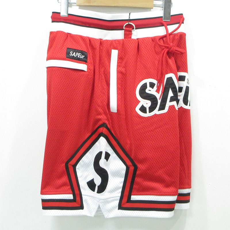 SAPEur サプール Basket Shorts Red M sapeur サプール バスケット