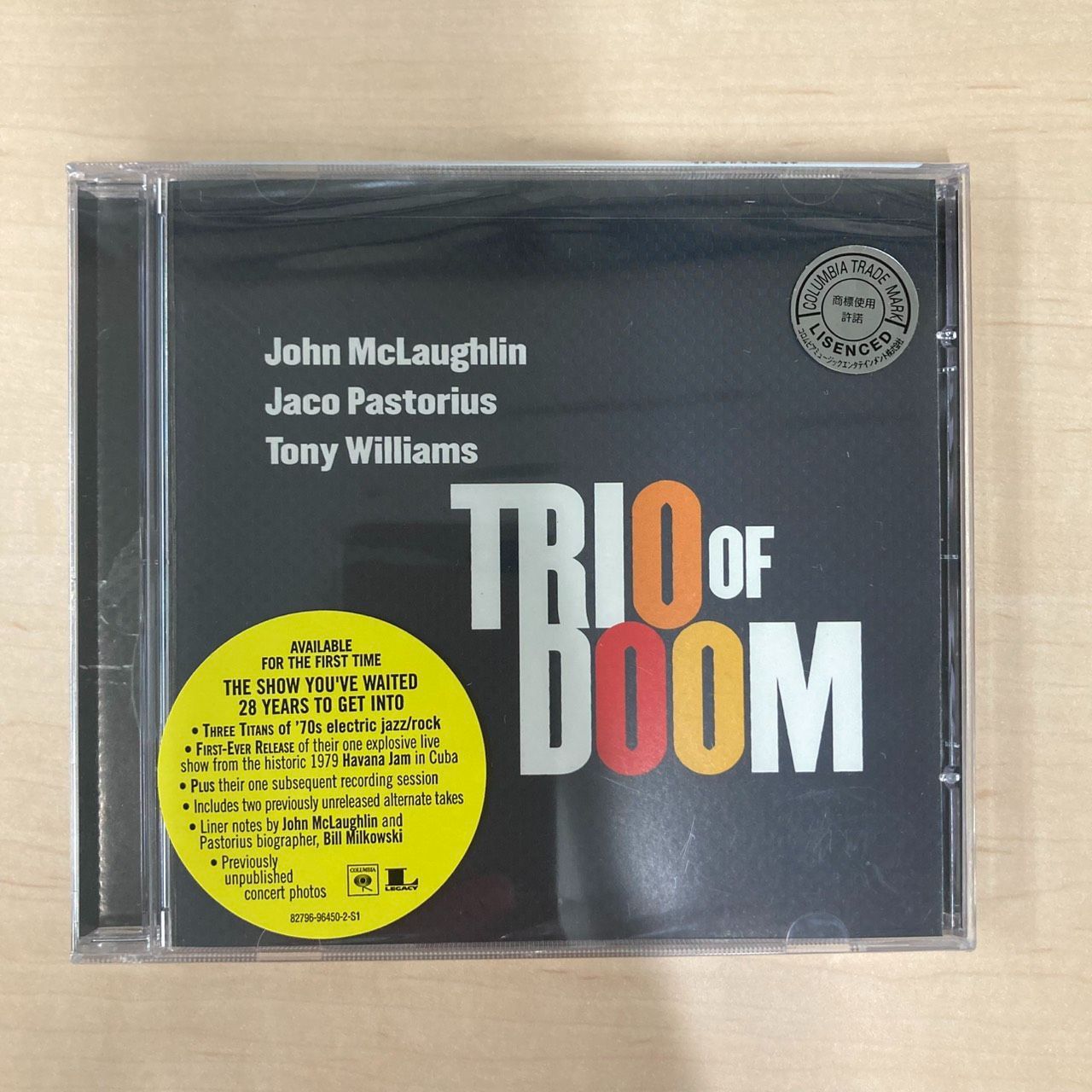 【新品未開封】TRIO OF DOOM John McLaughlin Jaco Pastorius Tony Williams 廃盤 ジャズフュージョン CD シュリンク付