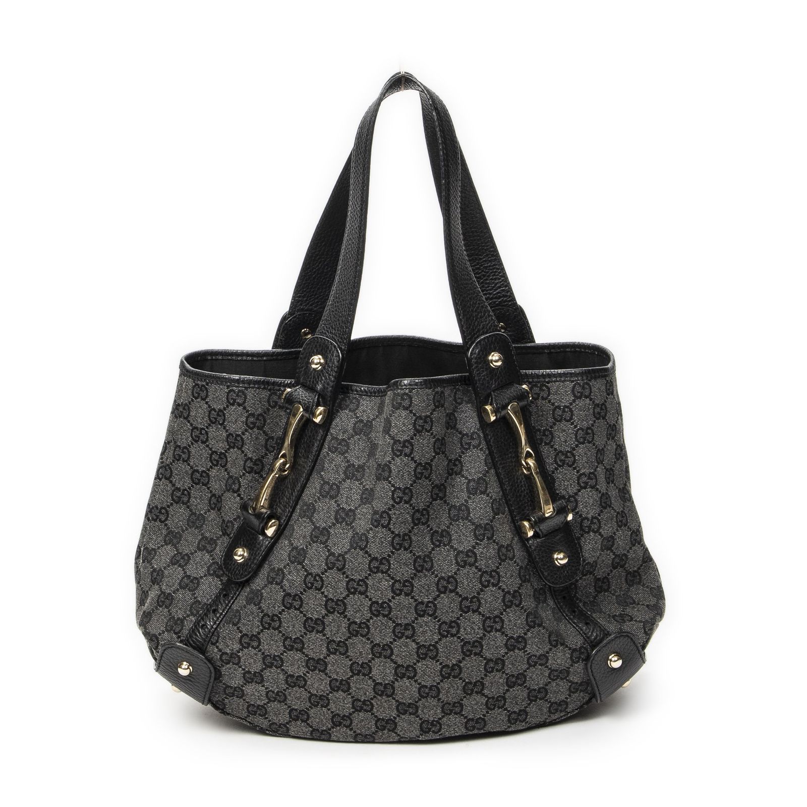 [中古] GUCCI グッチミディアム パロマ トート黒GGデニムキャンバスA