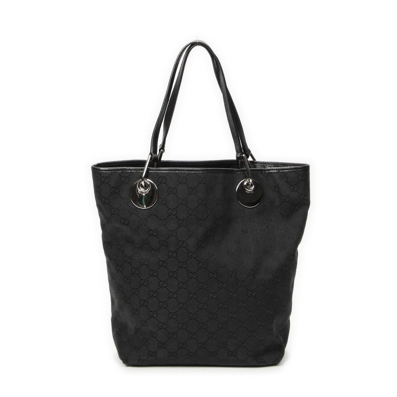 [中古] GUCCI グッチエクリプス トールトート黒GGキャンバスA