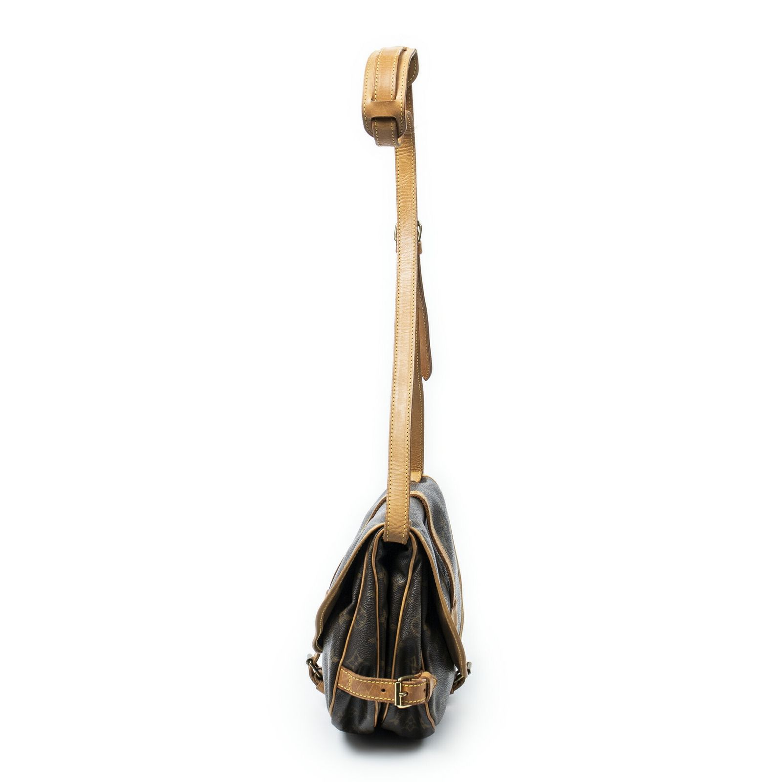 [中古] LOUIS VUITTON ルイヴィトンソミュール茶色モノグラムキャンバスAB