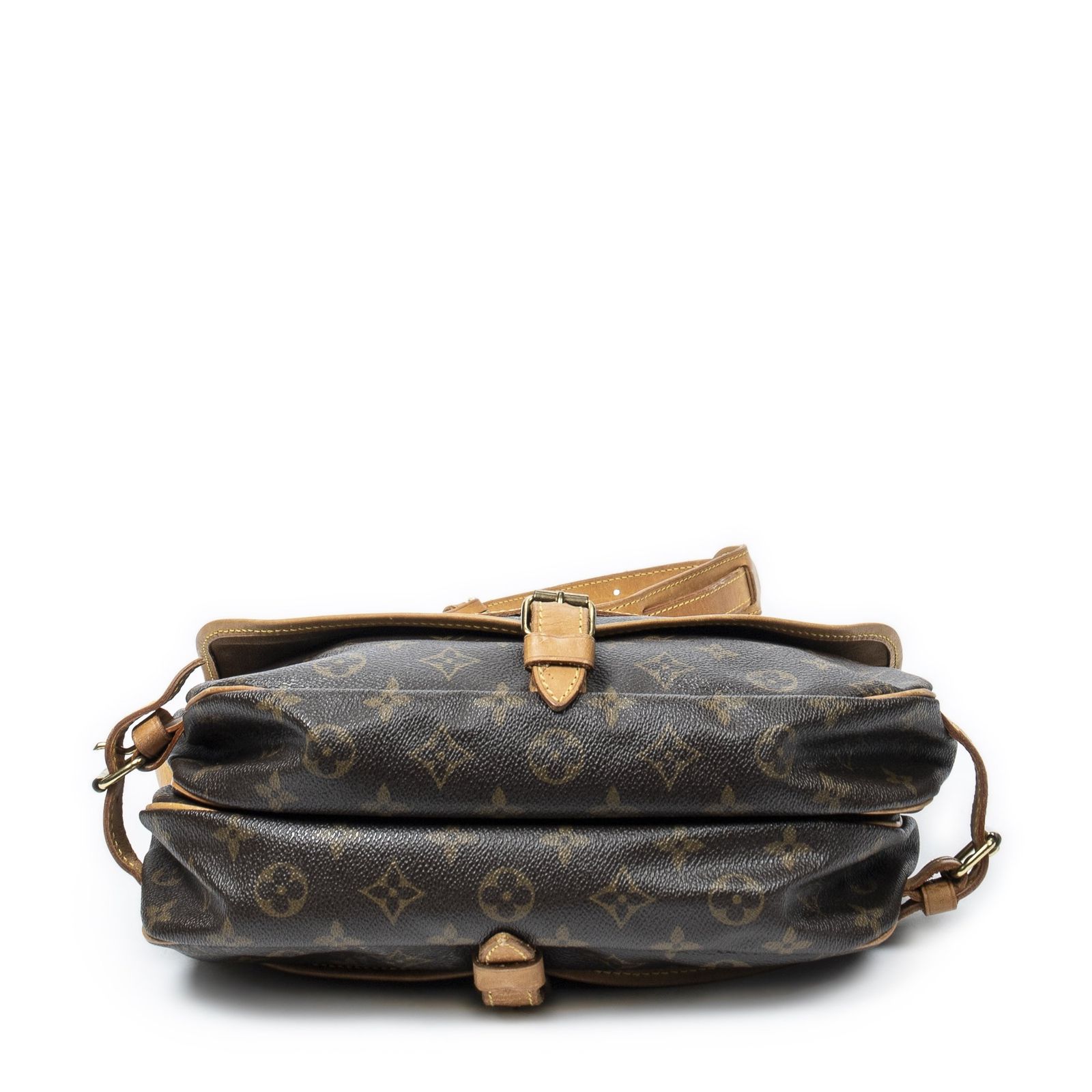 [中古] LOUIS VUITTON ルイヴィトンソミュール茶色モノグラムキャンバスAB