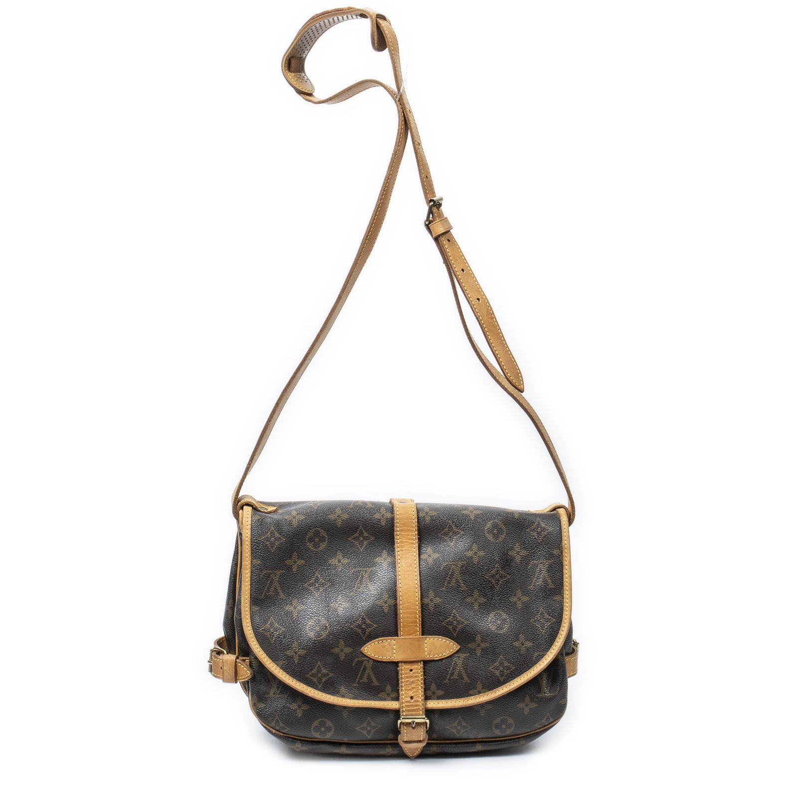 [中古] LOUIS VUITTON ルイヴィトンソミュール茶色モノグラムキャンバスAB