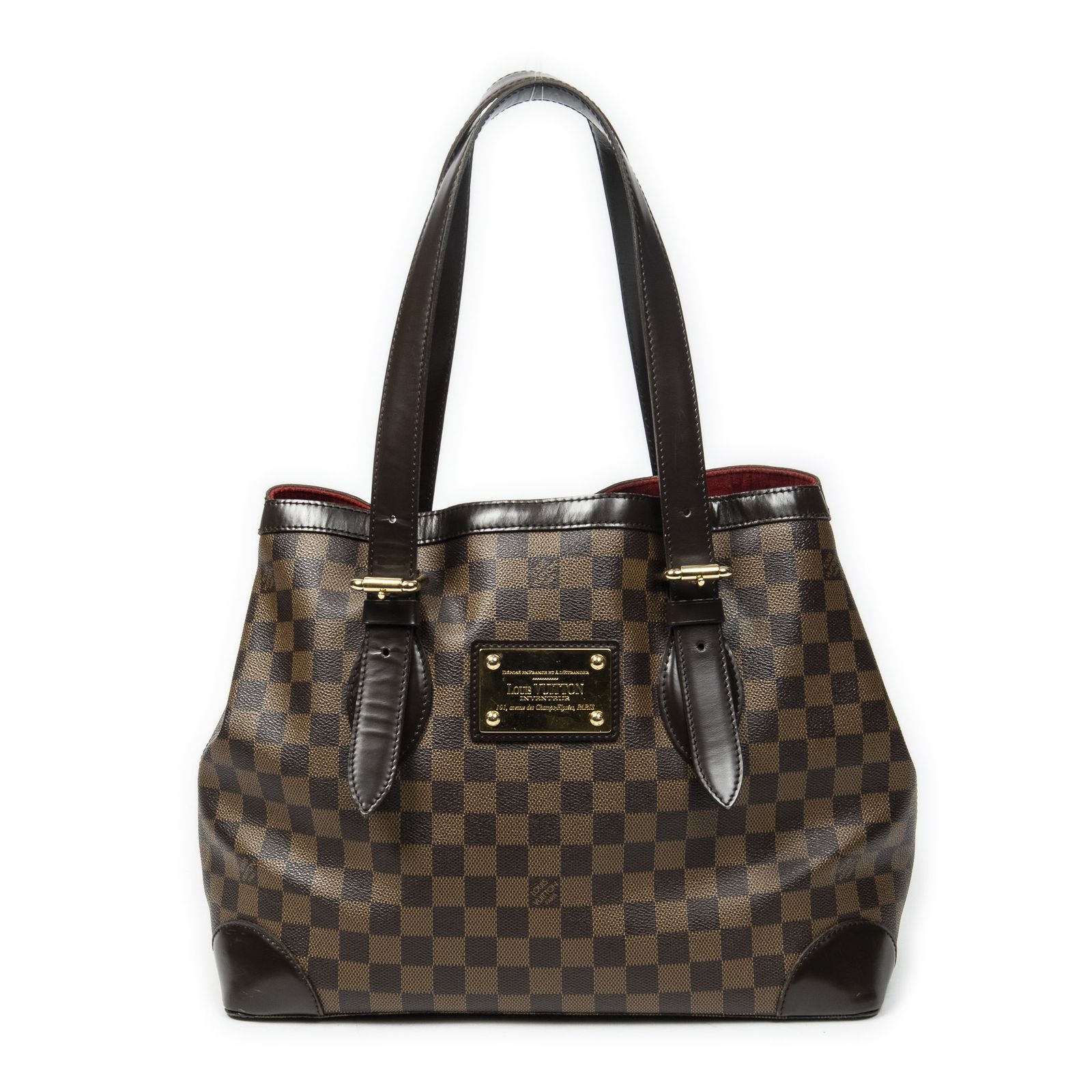 [中古] LOUIS VUITTON ルイヴィトンハムステッド茶色ダミエ エベヌA