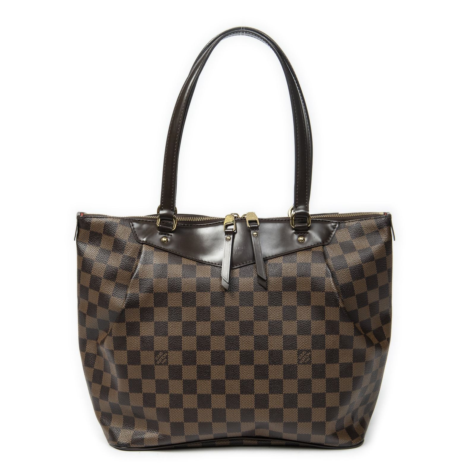 [中古] LOUIS VUITTON ルイヴィトンウェストミンスター茶色ダミエ エベヌA