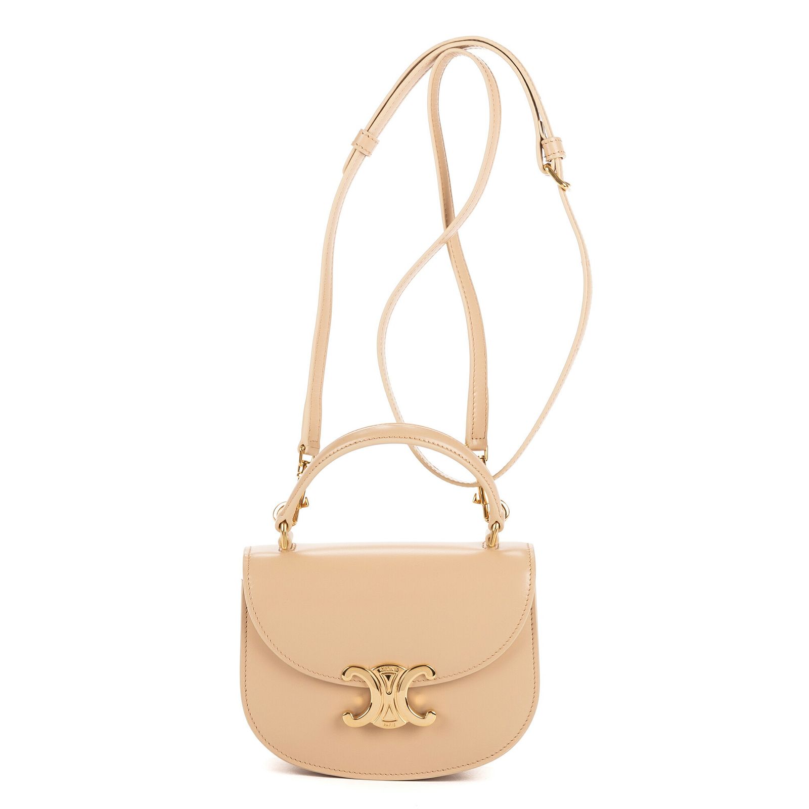 [中古] CELINE セリーヌベサス クレアベージュスムースカーフスキンレザーA
