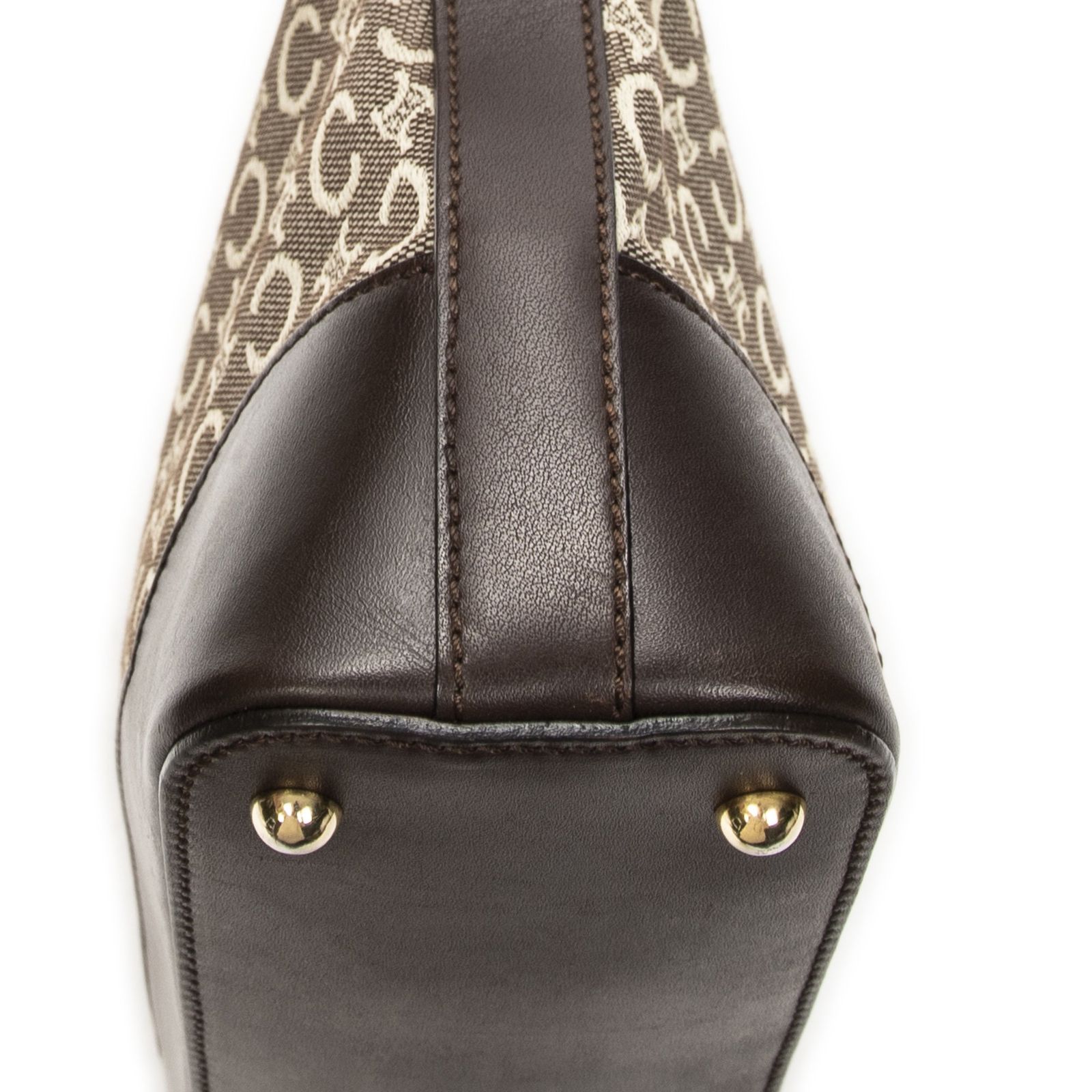 中古] CELINE セリーヌスモールショルダーバッグベージュ/ダーク 