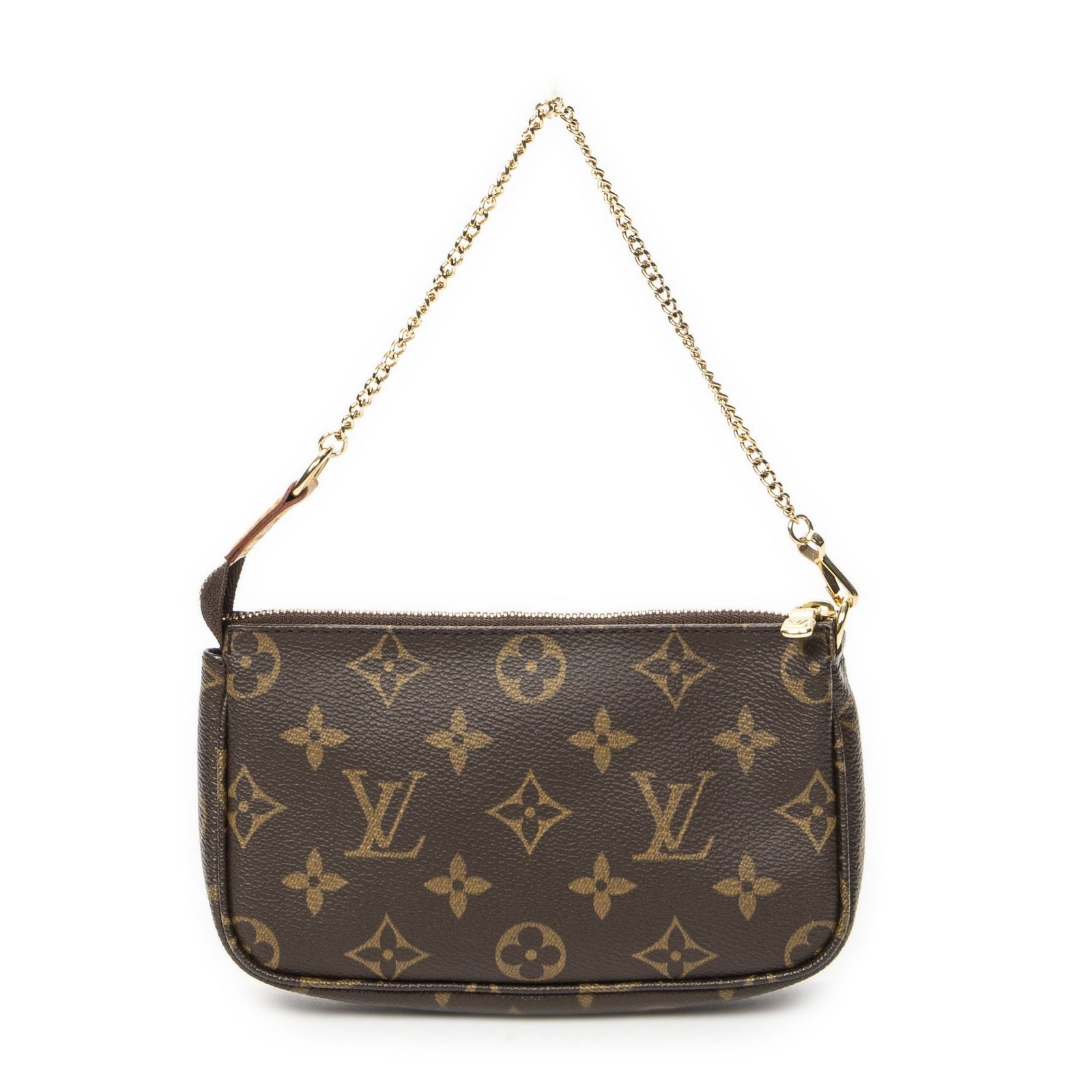 [中古] LOUIS VUITTON ルイヴィトンミニポシェットアクセサリー茶色モノグラムキャンバスA