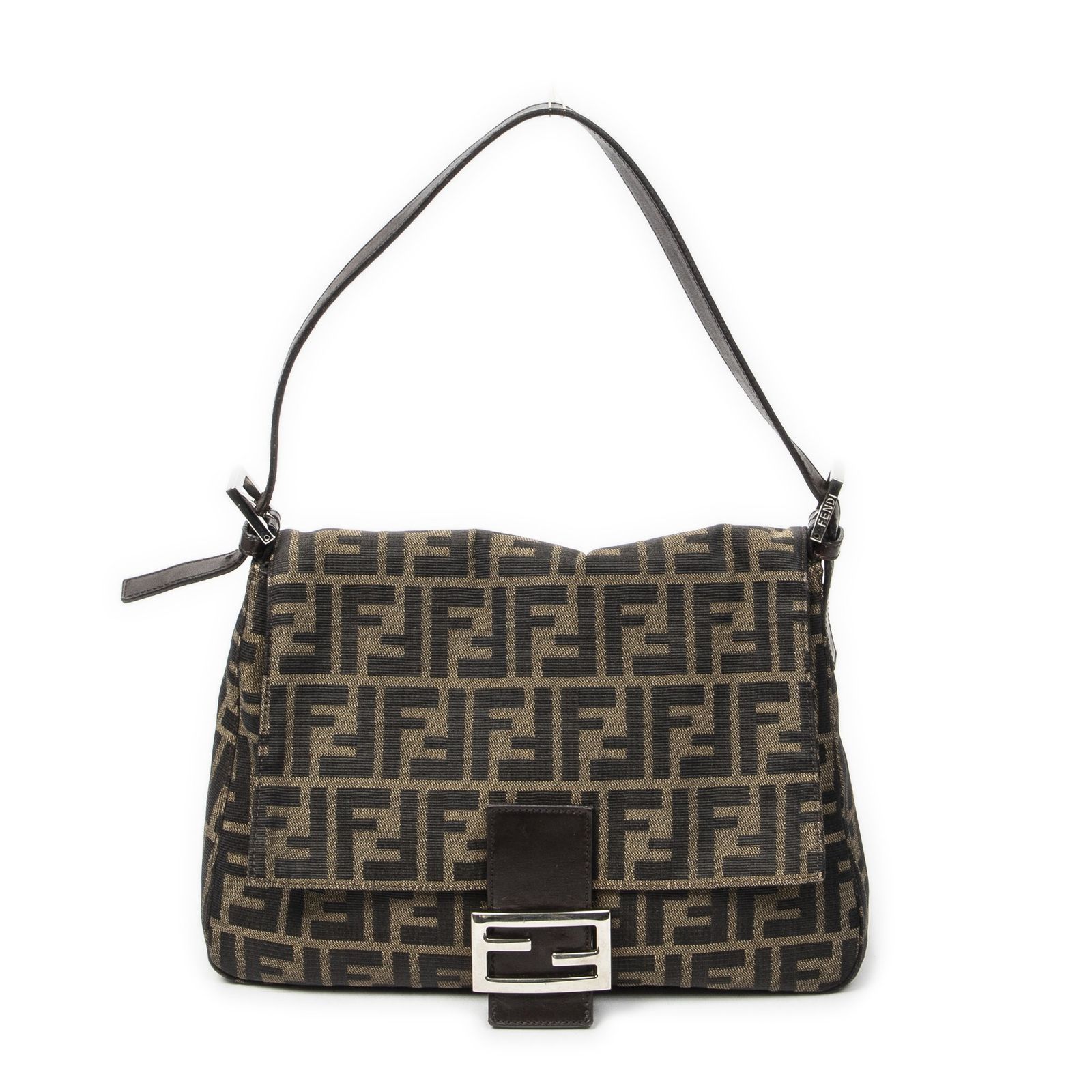 [中古] FENDI フェンディママ フォーエバー茶色ズッカキャンバスA