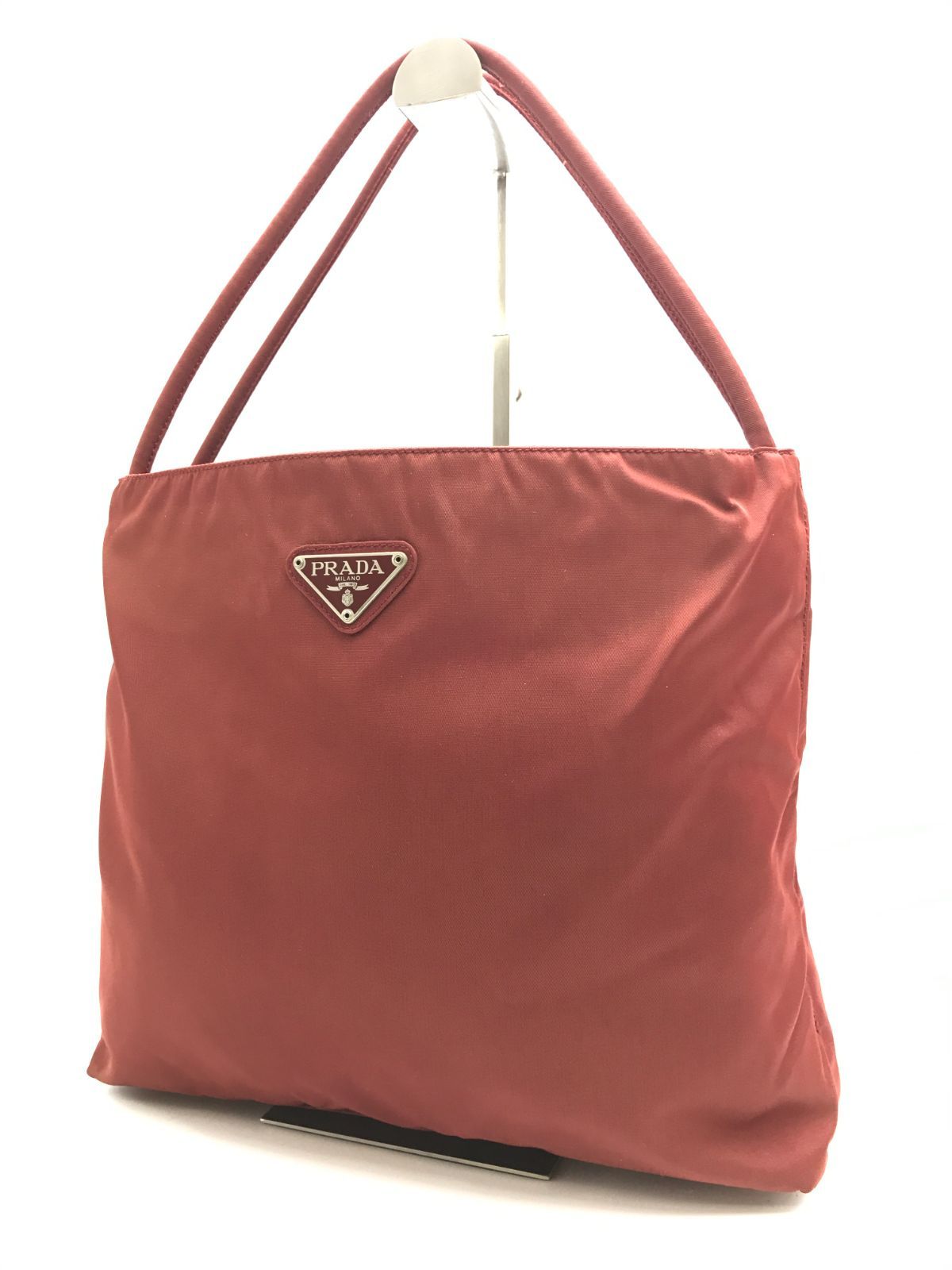 プラダ PRADA トートバッグ ナイロン 三角ロゴ レッド Y2K プラダ 