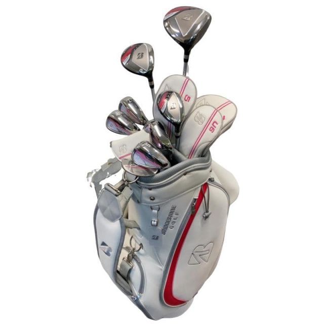【中古】 ブリヂストン BRIDGESTONE BG-100L 8S レディース(CB付) ピンク クラブセット CS BG-100Li (フレックスL) レディース 女性用 右利き 右用 Cランク ゴルフクラブ