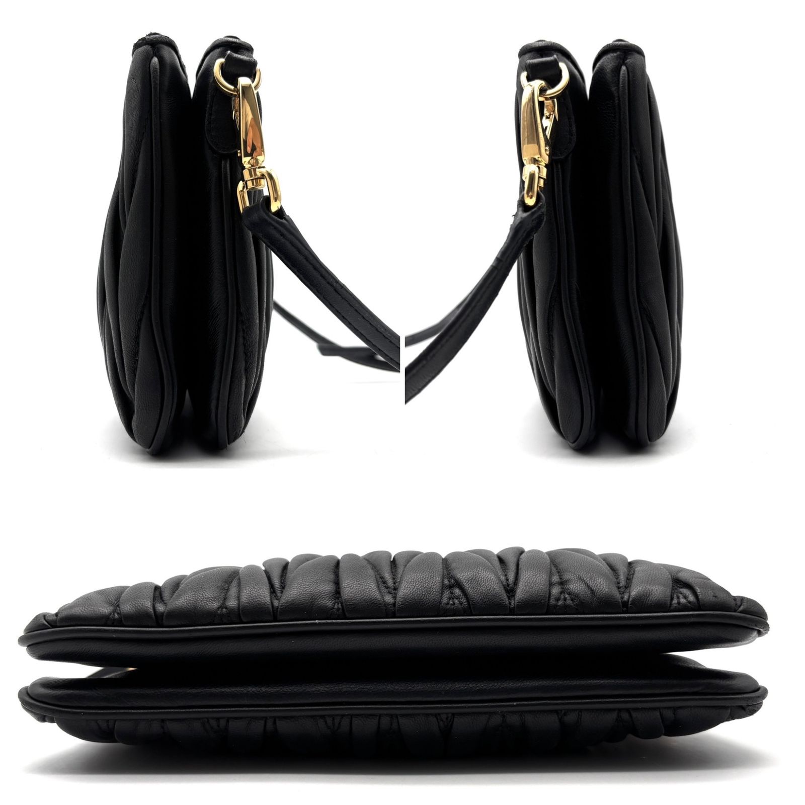美品 ミュウミュウ miumiu マテラッセ ショルダーバッグ ポシェット 