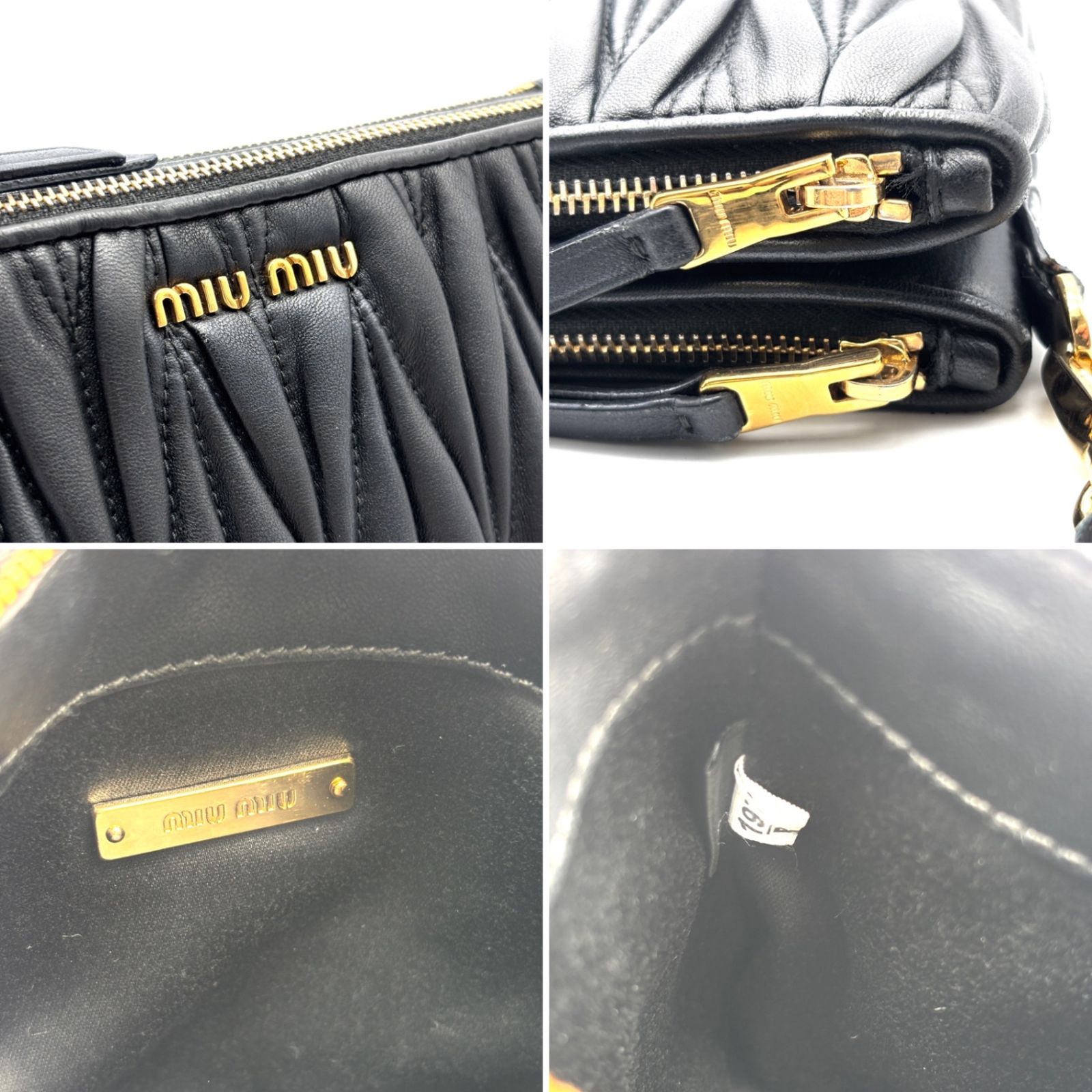 美品 ミュウミュウ miumiu マテラッセ ショルダーバッグ ポシェット 