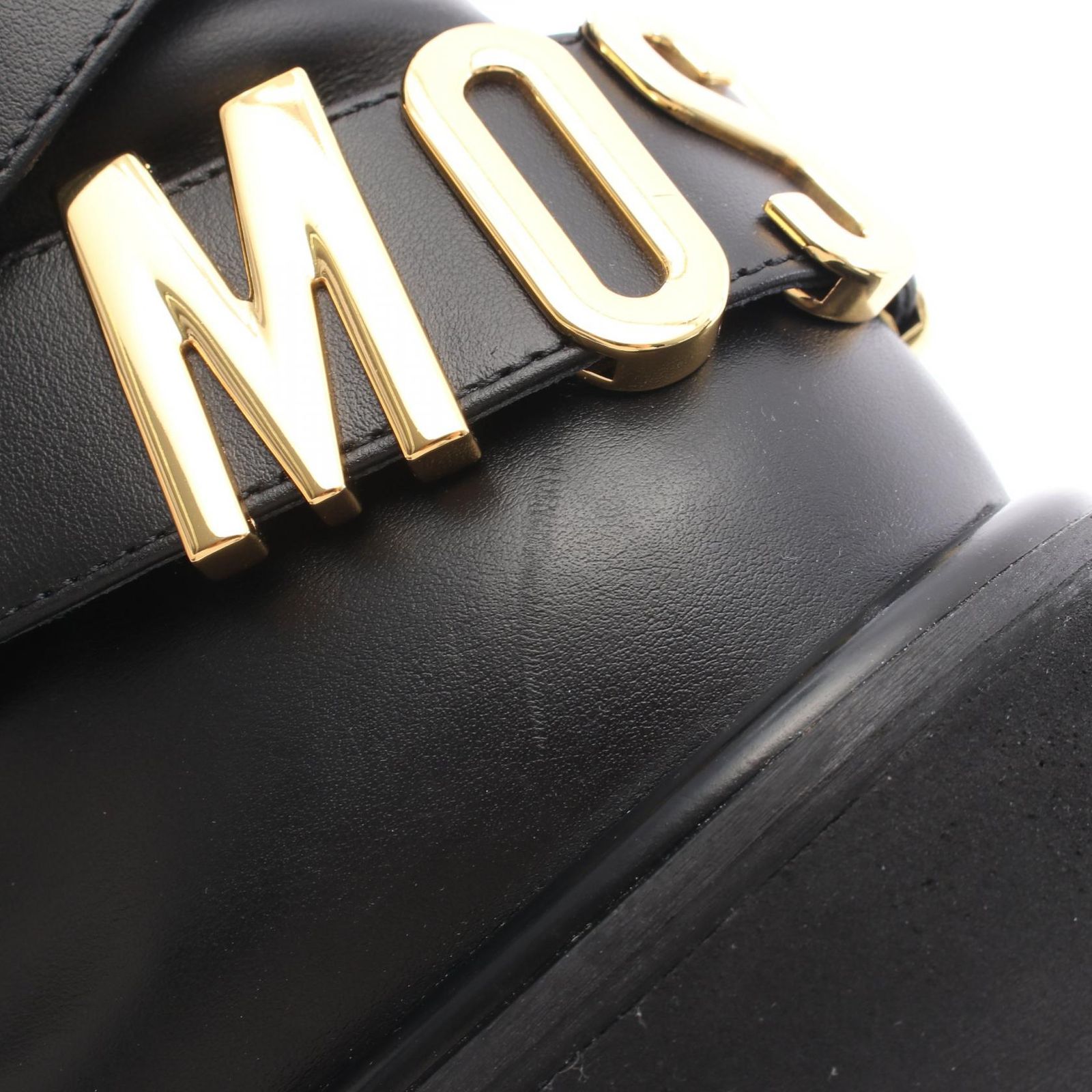 MOSCHINO モスキーノ ロゴ ショート ブーツ