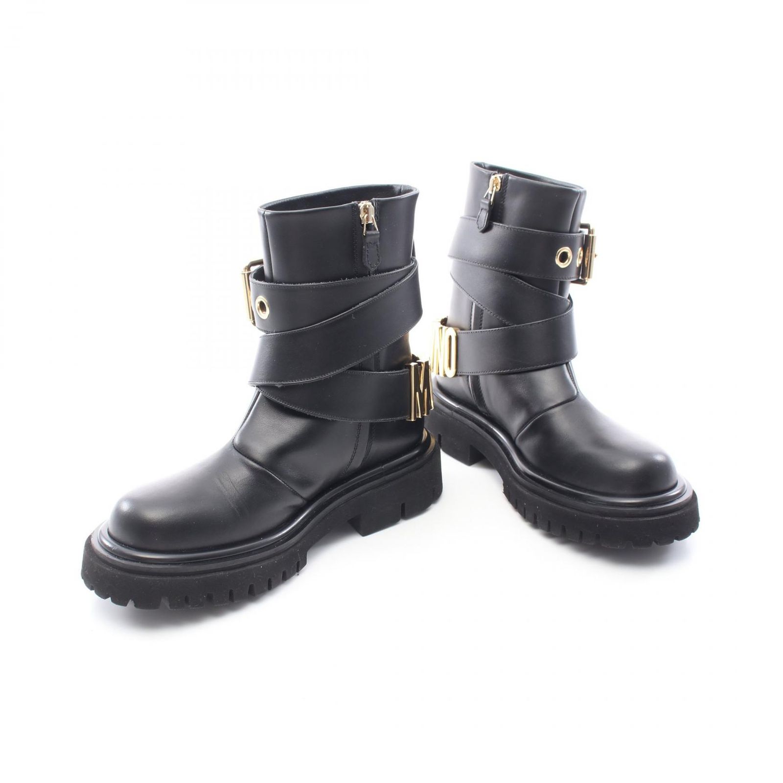 MOSCHINO モスキーノ ロゴ ショート ブーツ