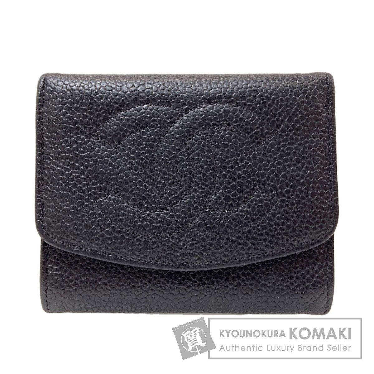 CHANEL シャネル ココマーク ステッチ ゴールド金具 コインケース グレインド カーフスキン レディース [中古]