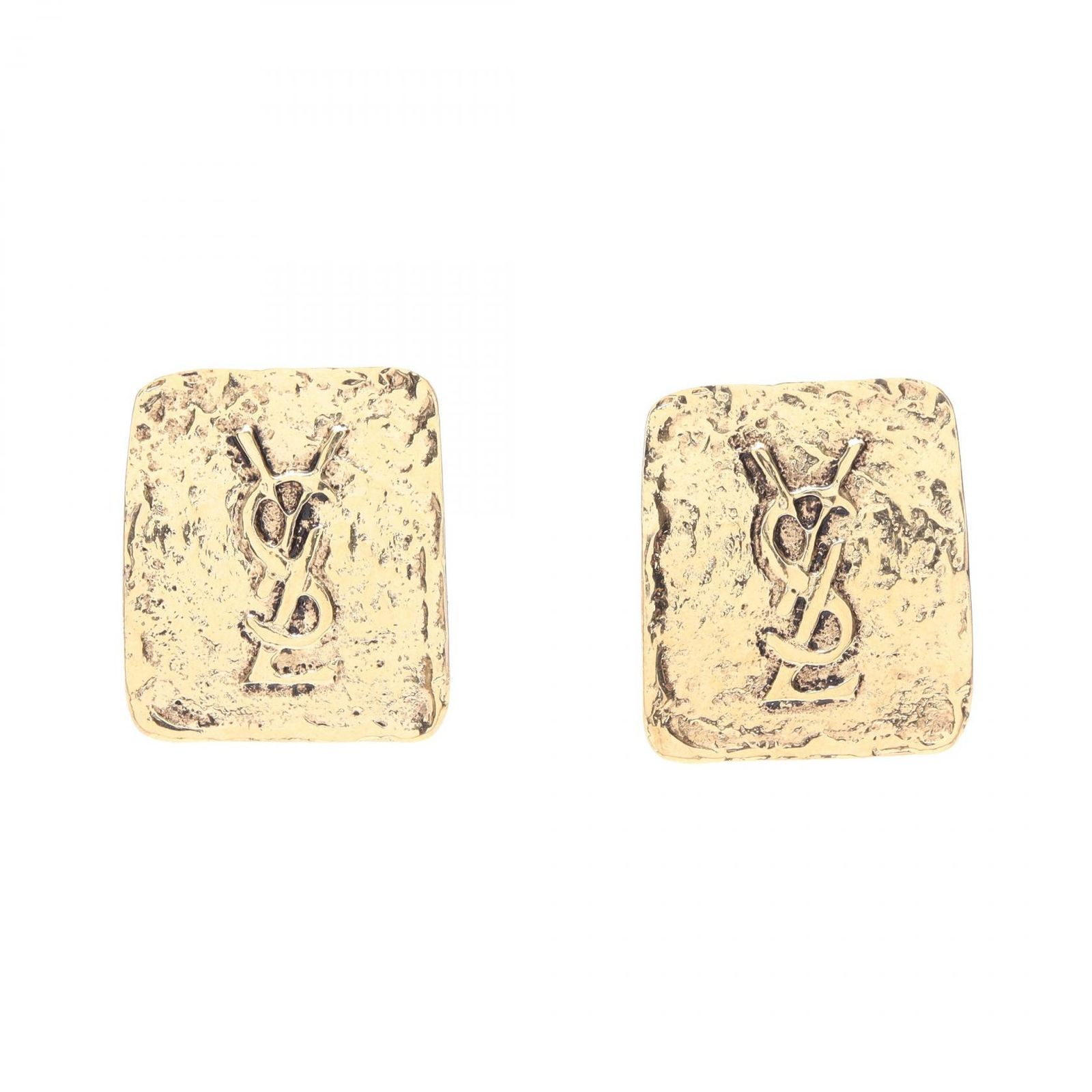 YVES SAINT LAURENT イヴ・サンローラン ロゴ イヤリング
