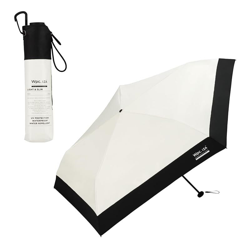 【新品】 【2025】男の晴雨兼用傘 日傘 IZA Type:LIGHT ＆ SLIM オフ×ブラック [遮光率100%・UVカット率100%・UPF50＋・遮熱] 折りたたみ傘 親骨55cm 軽量 通勤 通学 旅行 カジュアル 男性 メンズ ZA007- 0
