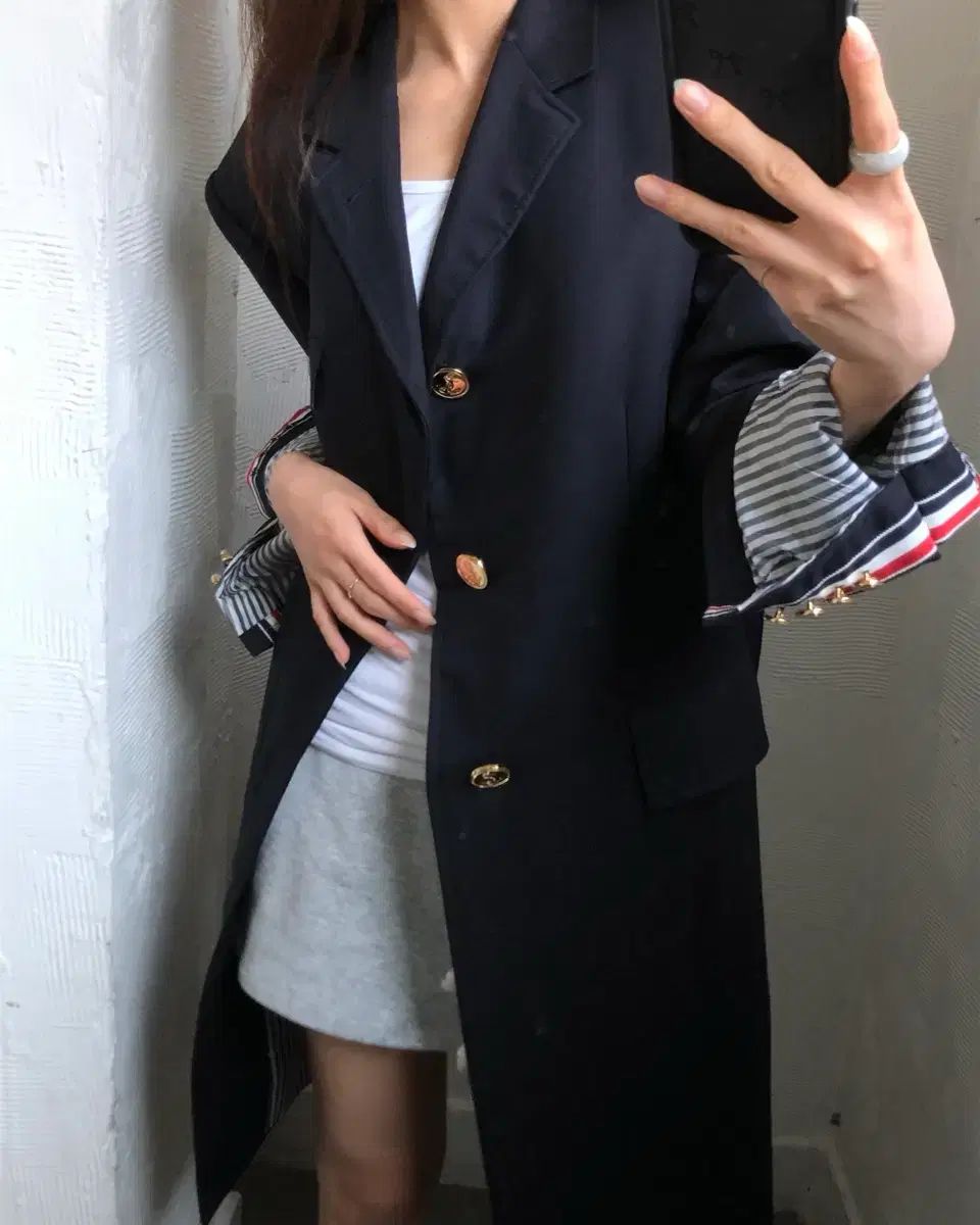 Thom Browne トム・ブラウン ネイビー チェスターフィールド コート